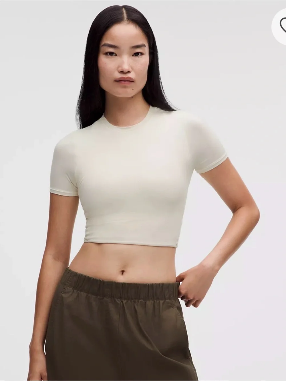 Lululemon Wundermost Ultra-Soft Nulu Crewneck Cropped T-Shirt